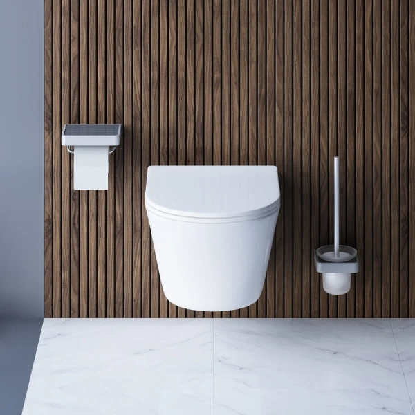 Унитаз подвесной Damixa Skyline безободковый DX35C1700SC (детальная фотография), без бачка, со скрытым бачком