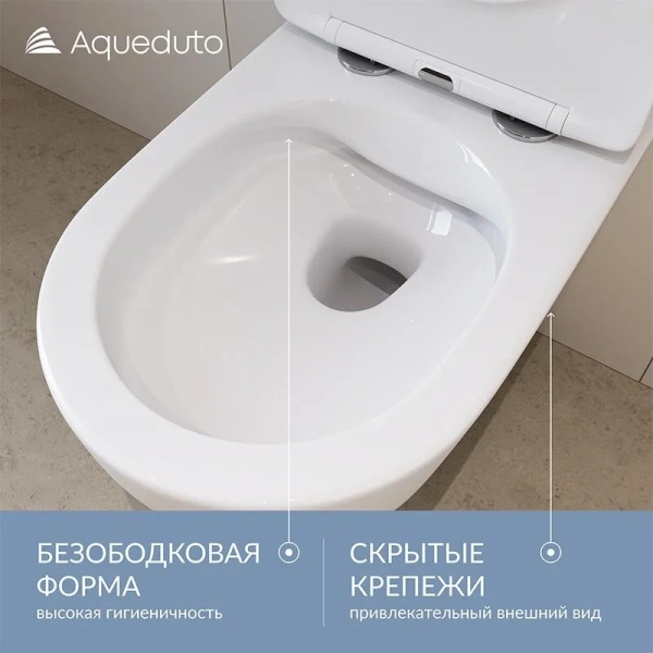 Унитаз подвесной Aqueduto Cone белый CON0110 (детальная фотография), фарфор, керамика