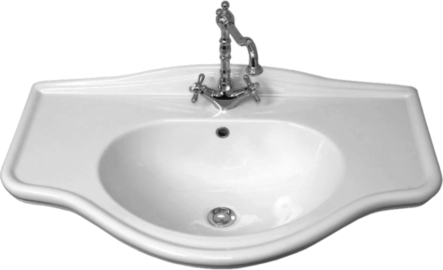 Раковина со столешницей, 1 отверстие под смеситель, La Beaute Nicole CON90B1 (детальная фотография)