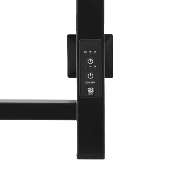 Полотенцесушитель электрический Energy Cube 40x90 см черный матовый EETR0CUBE09040R905M (детальная фотография), лесенка, вертикальные