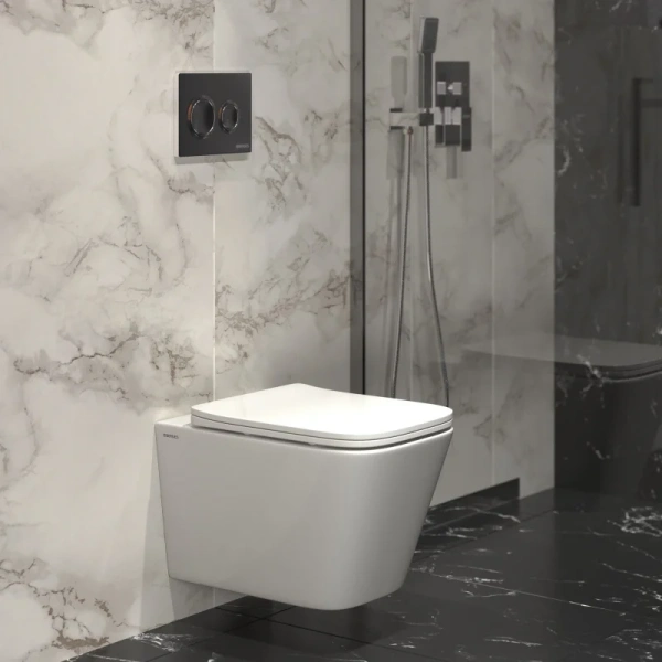 Инсталляция для унитаза BERGES Novum с клавишей O3 040263 (детальная фотография), слив эконом-стандарт под две клавиши