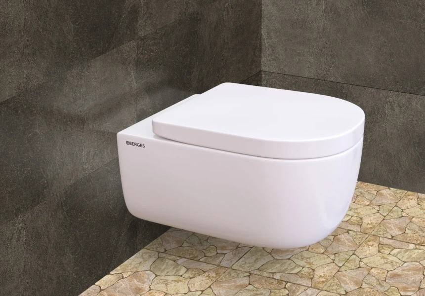 Унитаз с инсталляцией BERGES Ego безободковый 043233 (детальная фотография), с инсталляцией index_2