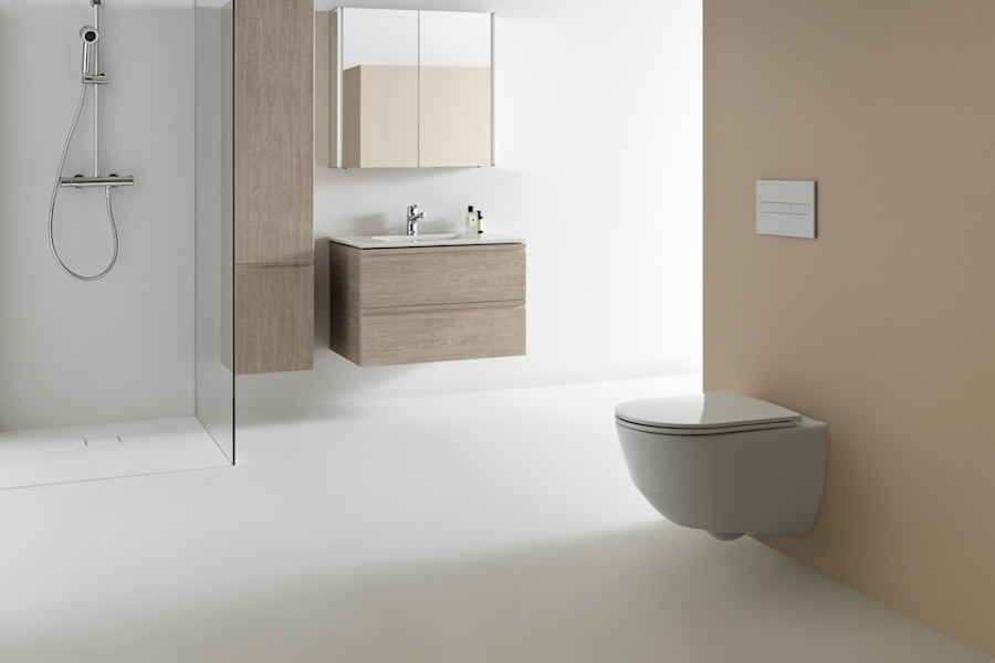 Унитаз подвесной Laufen Pro с горизонтальным выпуском c покрытием LCC 8.2095.6.400.000.1 (детальная фотография), подвесные, встраиваемые