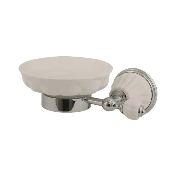 Мыльница Migliore Olivia белая керамика, бронза 17415 (детальная фотография)