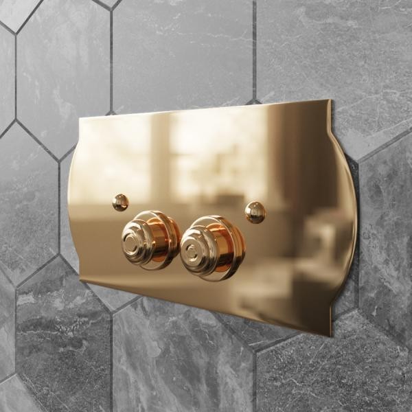 Клавиша смыва Tiffany World TW300 (детальная фотография), хром, бронзовые, медные, золото