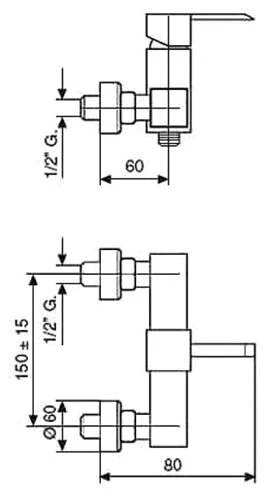 Смеситель для душа Emmevi Sicily 38002 38002CR (детальная фотография), для душа