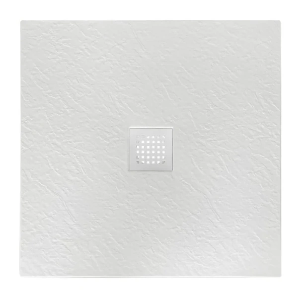 Душевой поддон BelBagno Uno 90х90 см белый, накладка белая матовая TRAY-MR-UNO-A-90-35-W-BO (детальная фотография)