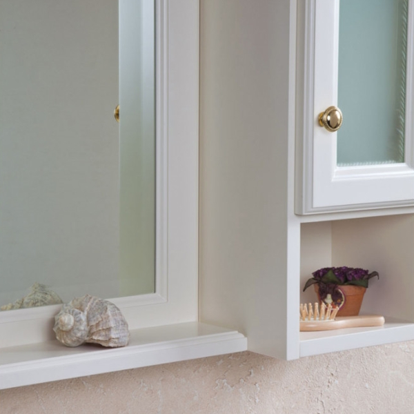 Шкаф для ванной, петли справа, цвет слоновая кость матовый, фурнитура золото, La Beaute Michel SMI24AVO.Dx.O.OR (детальная фотография) index_2