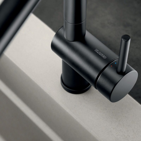 Смеситель для кухни Blanco Linus-S черный матовый 525807 (детальная фотография), черные