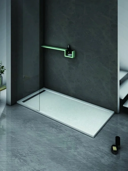 Душевой поддон Cezares Tray 160x90 см из искусственного мрамора TRAY-AS-AH-160/90-30-W (детальная фотография), прямоугольные