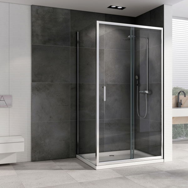 Душевой уголок Abber Schwarzer Diamant 140x90 см профиль хром AG301405-S905 (детальная фотография), прямоугольные