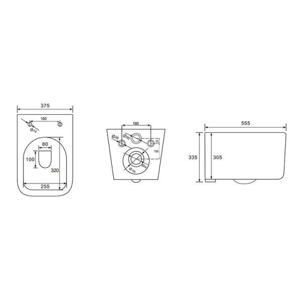Унитаз подвесной Vincea Ultra белый VT1-32T (детальная фотография), подвесные, встраиваемые