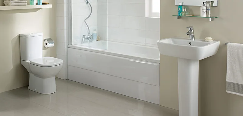 Чаша для унитаза-компакта Ideal Standard Tempo для монтажа с бачком, белая T331201 (детальная фотография), с бачком