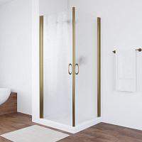 Душевой уголок профиль бронза стекло шиншилла Vegas-glass