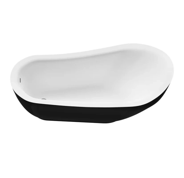 Ванна акриловая Grossman Style 180x89 см черная матовая GR-2303MB (детальная фотография), без гидромассажа, большие