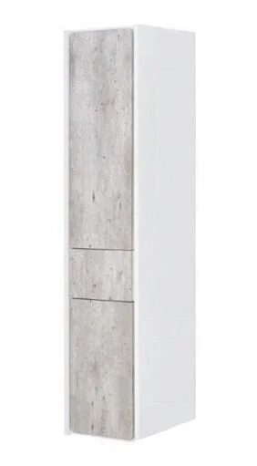 Шкаф-пенал подвесной Roca Ronda 32 см левый, белый матовый/бетон ZRU9303005 (детальная фотография)