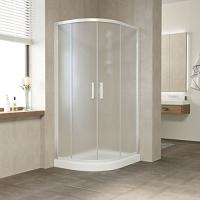 Душевой уголок профиль белый стекло сатин Vegas-glass