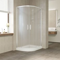 Душевой уголок профиль белый стекло сатин Vegas-glass