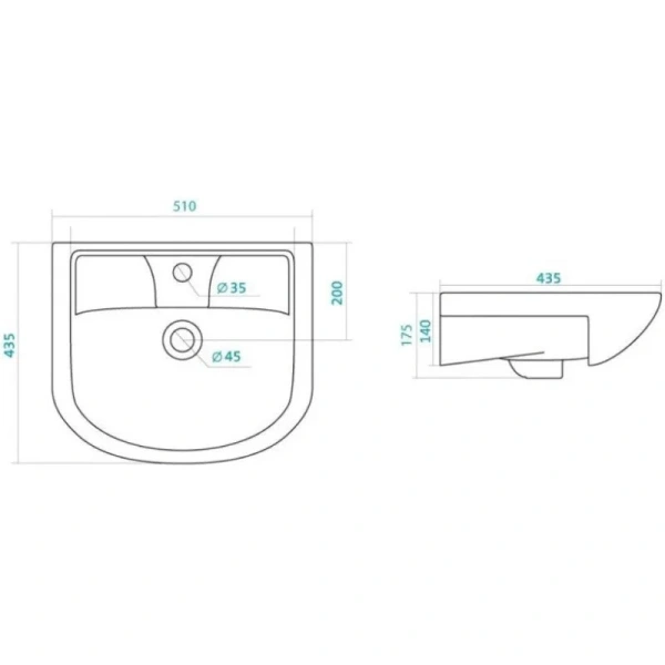 Раковина мебельная Style Line Ладога 50 см белая ЛС-00000159 (детальная фотография), в наличии