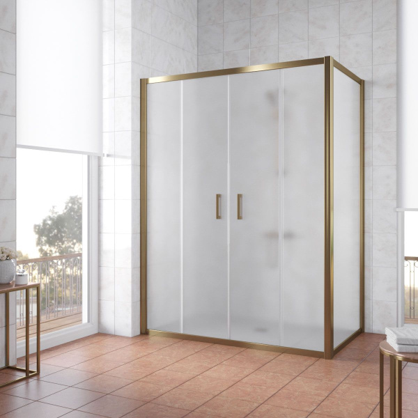 Душевой уголок Vegas-glass Z2P+ZPV 150х70 (детальная фотография), стеклянные, угловые, без поддона