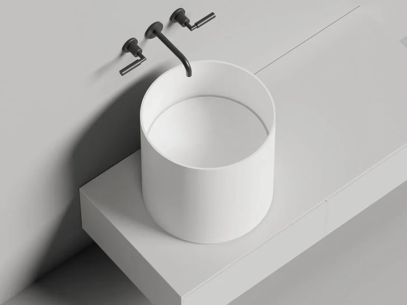 Раковина Salini Armonia Round 03 45 см белая 130413G (детальная фотография)