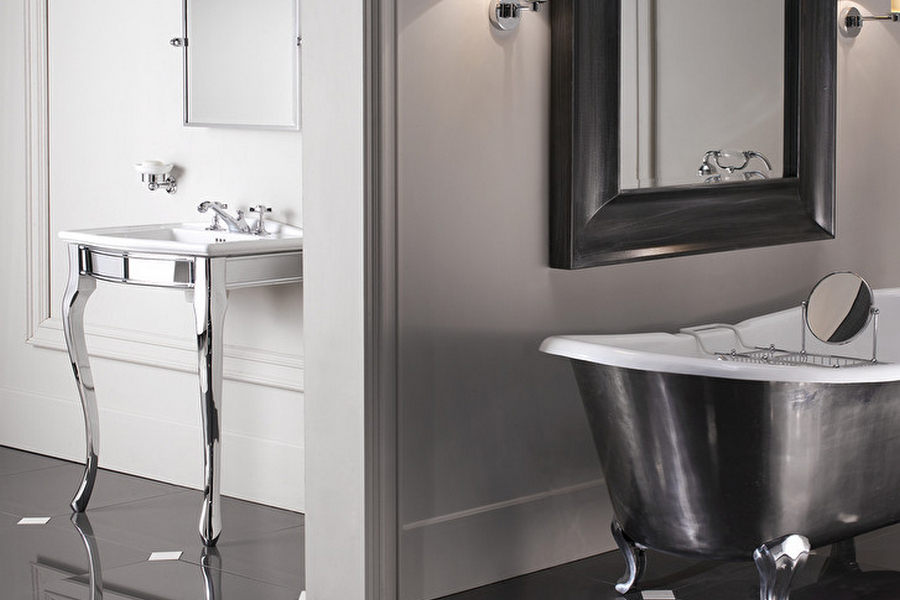 Раковина консоль Devon & Devon Westminster IBLI(3)F 70 см 3 отверстия под смеситель (детальная фотография), классические, ретро