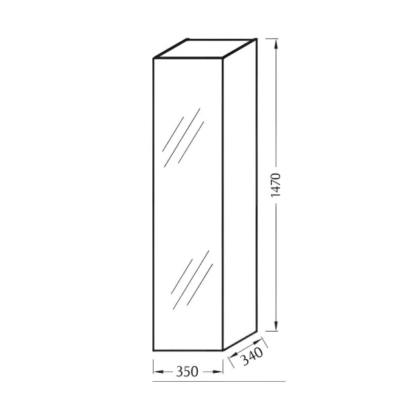 Шкаф-пенал подвесной Jacob Delafon Odeon Up EB998-N18 (детальная фотография), нет в наличии