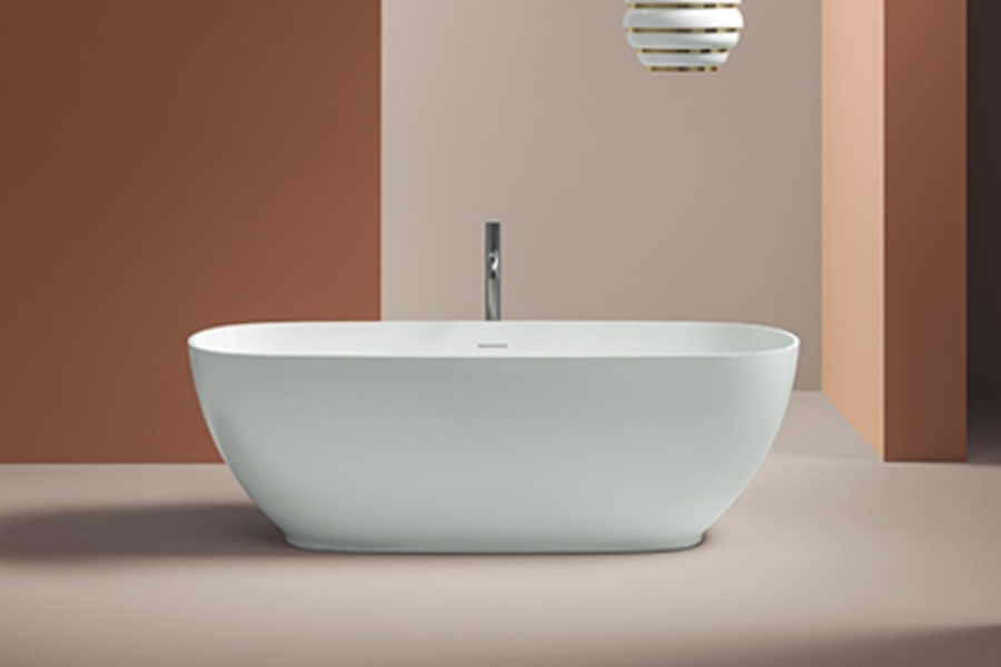Ванна отдельностоящая из искусственного камня, белая глянцевая, Artceram Hoop ACW002 01 bi (детальная фотография), современныe, hi-tech