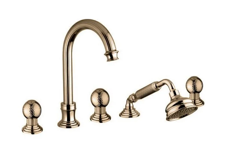 Смеситель для ванны Cezares Olimp бронза ручки круглые OLIMP-BVD-02-M (детальная фотография)