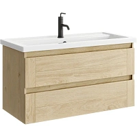 Тумба под раковину подвесная Aqwella Astrid 100 см дуб давос