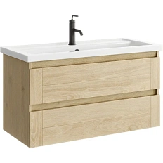 Тумба под раковину подвесная Aqwella Astrid 100 см дуб давос