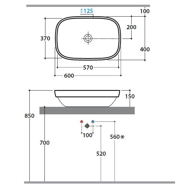 Схема (детальная фотография), накладные (на столешницу)