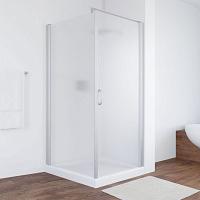 Душевой уголок профиль матовый хром стекло сатин Vegas-glass