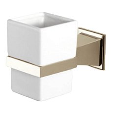 Стакан для ванной, цвет белый, фурнитура светлое золото, Devon&Devon Time