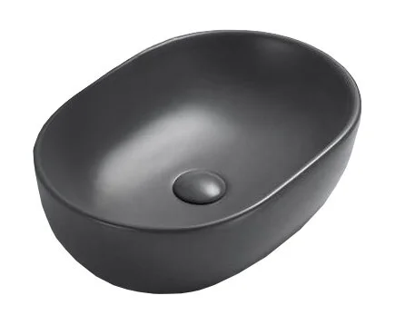 Раковина Timo Kulo 60 см черная матовая, накладная TK-405MB (детальная фотография)