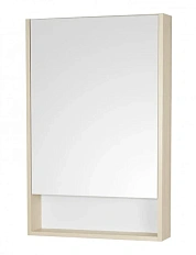 Зеркальный шкаф Акватон Сканди 55 см белый глянцевый/дуб верона
