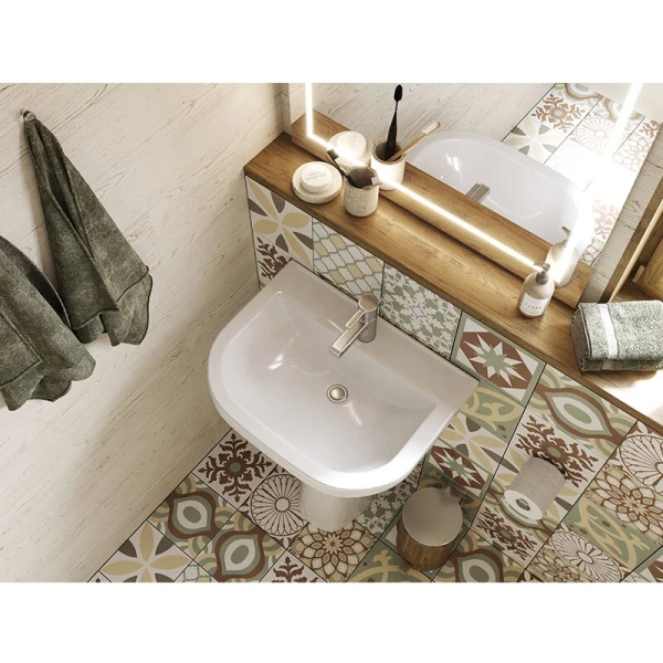 Раковина Santeri Pro 56 см подвесная 1.3115.5.S00.10B.0 (детальная фотография), белые