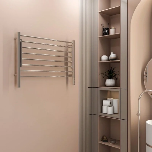 Полотенцесушитель электрический Terminus Горизонт П8 800х600 с полкой 4670078543530 (детальная фотография), лесенка