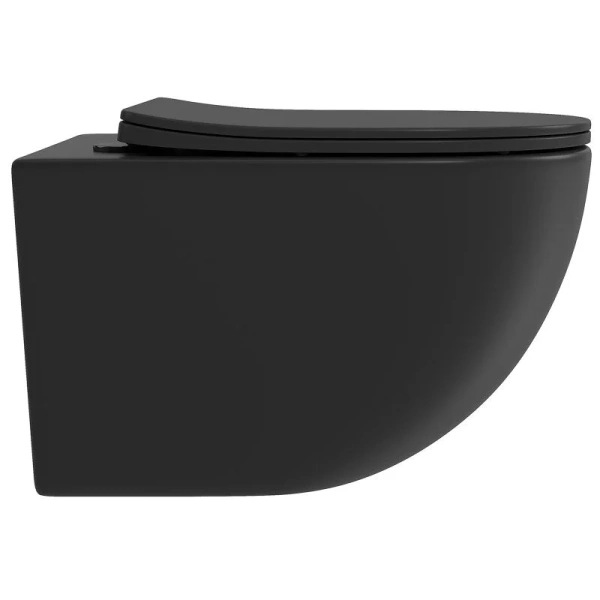 Унитаз подвесной Aqueduto Ovo черный матовый OVO0140 (детальная фотография), в наличии