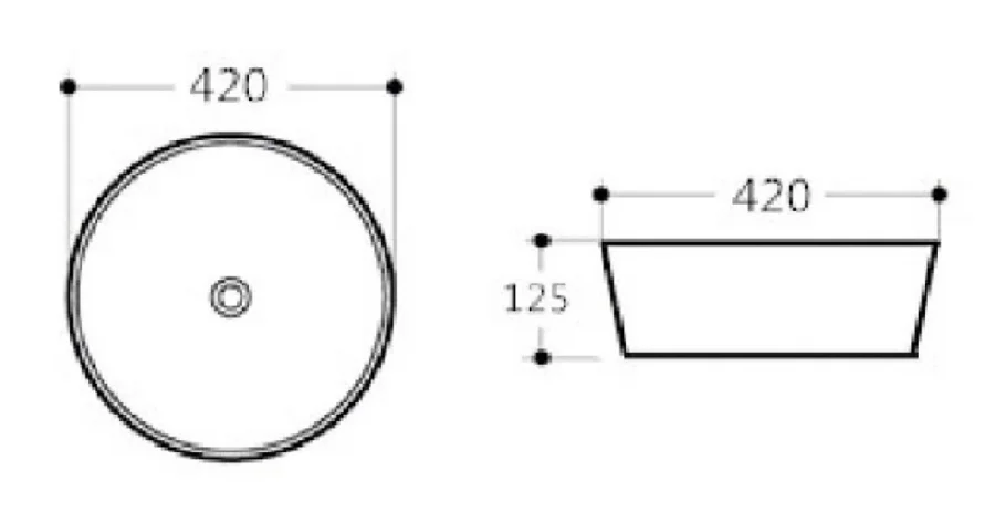 Раковина Aquanet Smart 42 см белая SMART-1 (детальная фотография), современные, hi-tech