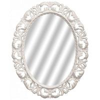 Зеркало овальное без фацета, цвет белый глянец, Tessoro Isabella 76