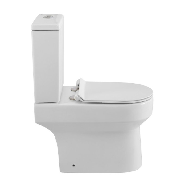Унитаз компакт Belbagno Norma BB339CPR безободковый (детальная фотография), с горизонтальным, прямым выпуском, с прямым выпуском