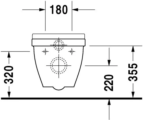 Унитаз подвесной, Compact 485х360 мм Duravit Starck 3 2202090000 (детальная фотография), в наличии