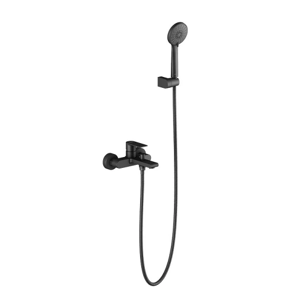 Смеситель для ванны Акватек Лира черный AQ1449MB (детальная фотография)