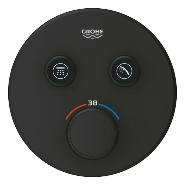 Смеситель для душа Grohe Grohtherm SmartControl фантомный черный 29507KF0 (детальная фотография), современные, hi-tech