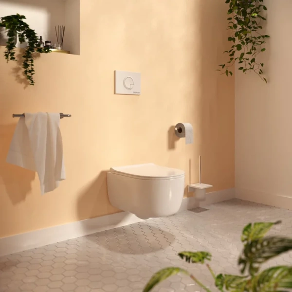 Клавиша смыва BERGES Novum R1 белая 040021 (детальная фотография), слив эконом-стандарт с двумя клавишами