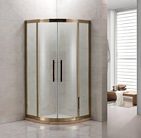 Душевой уголок Grossman Pragma 100х100 см золото