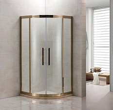 Душевой уголок Grossman Pragma 100х100 см золото