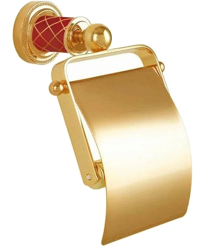 Бумагодержатель Boheme Murano золото декор рубиновый - фото 5