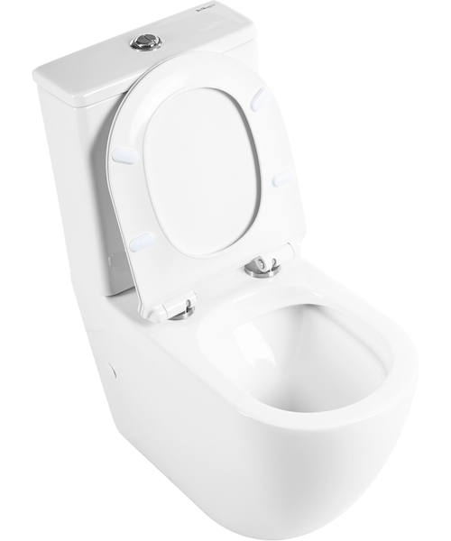 Унитаз компакт Belbagno Sfera-R BB2141CPR безободковый (детальная фотография), недорогие, безободковые, сиденье с микролифтом , с антивсплеском, компакт, низкие